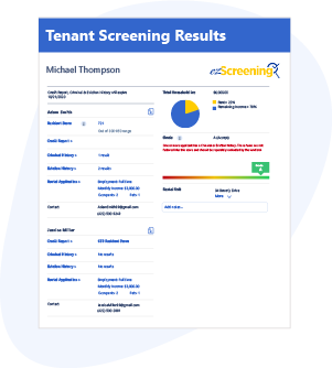 Tenant Screening Results